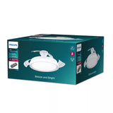 Ventilador De Techo Retractil Philips Bliss 35+28w Led 27-55-40k Mando A Distancia Motor Dc Blanco