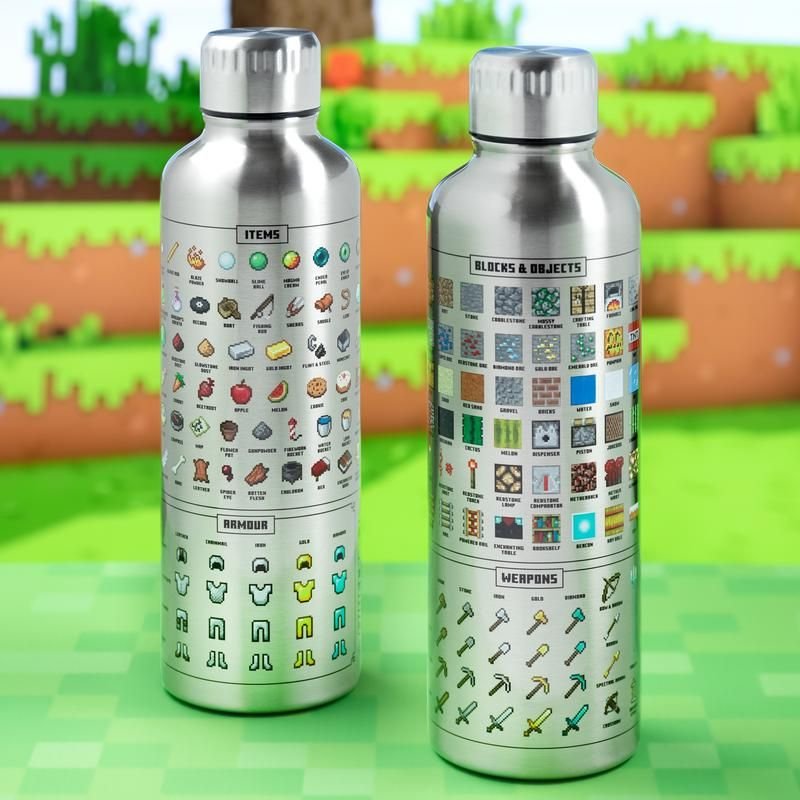 Botella Metálica Minecraft