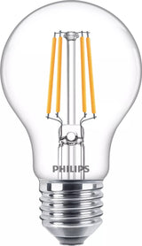 Philips Bombilla Con Led-Filament - Form: A60 - Transparente Finish - E27 - 4.3 W (Equivalente 40 W)