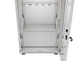 Lanberg Rack Cabinet 19" Free-Standing 32u 600x600 Flat Pack With Glass Door Lcd Grey V2
