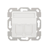 Logilink Keystone Faceplate For 2 Modules, Projecting, Up 50, Blanco Puro