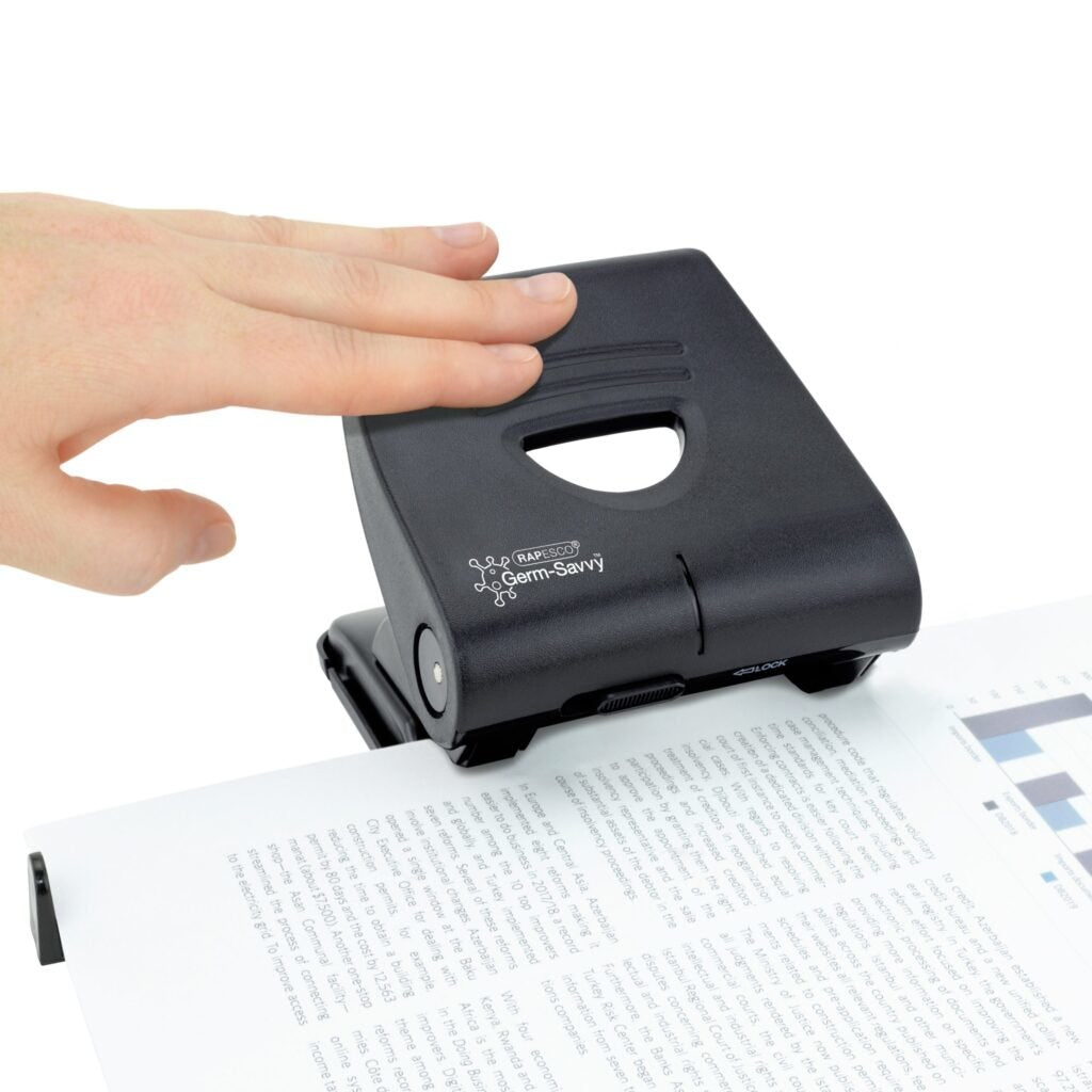 Rapesco 827-P 2 Hole Punch Metal 30 Sheet Black - Pf827pb2