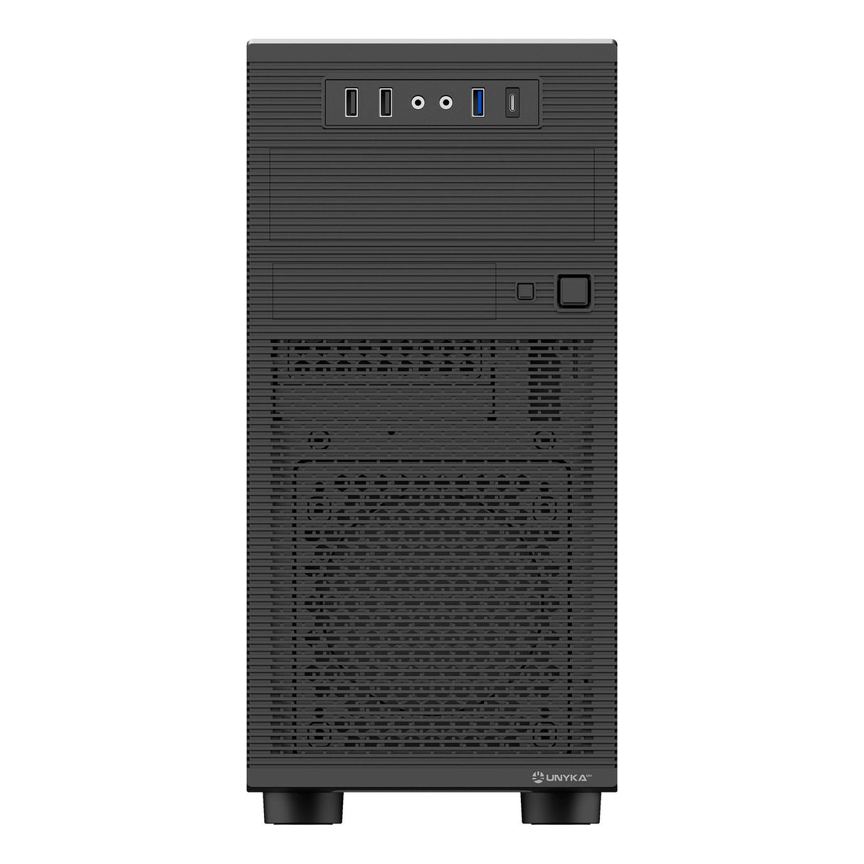 Caja Micro Atx Unykach Aero C15 Uk52015 Frontal Rejilla Disipador Max 150mm Gpu Max 295mm Negro