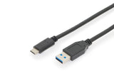 EAN 4016032438298 - Digitus AK-300146-010-S cable USB USB 2.0 1 m USB C USB A Negro imagen 1