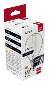 Avide Led Birne Blanco Filament Mini Globe 4.5w E14 Ww 2700k