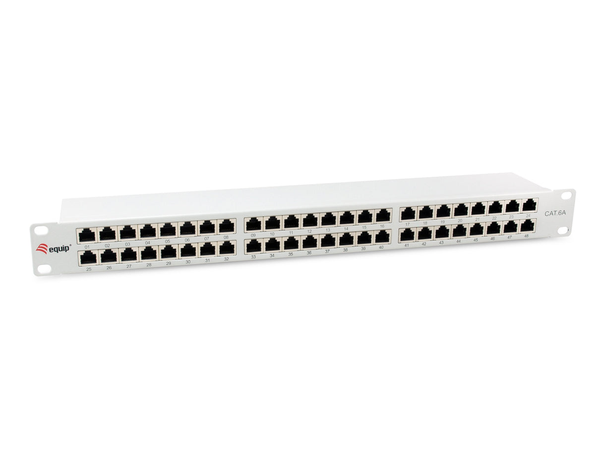 Equip Patchpanel 48x Rj45 Cat6a 19" Ftp 1he Premium Gris Claro
