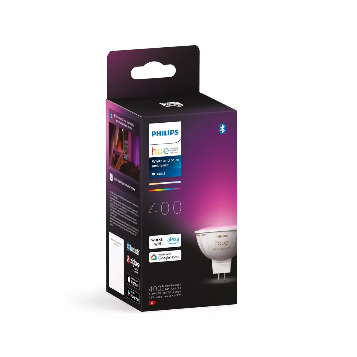 Philips Hue Lámpara Led Mr16 400lm Color Blanco Amb