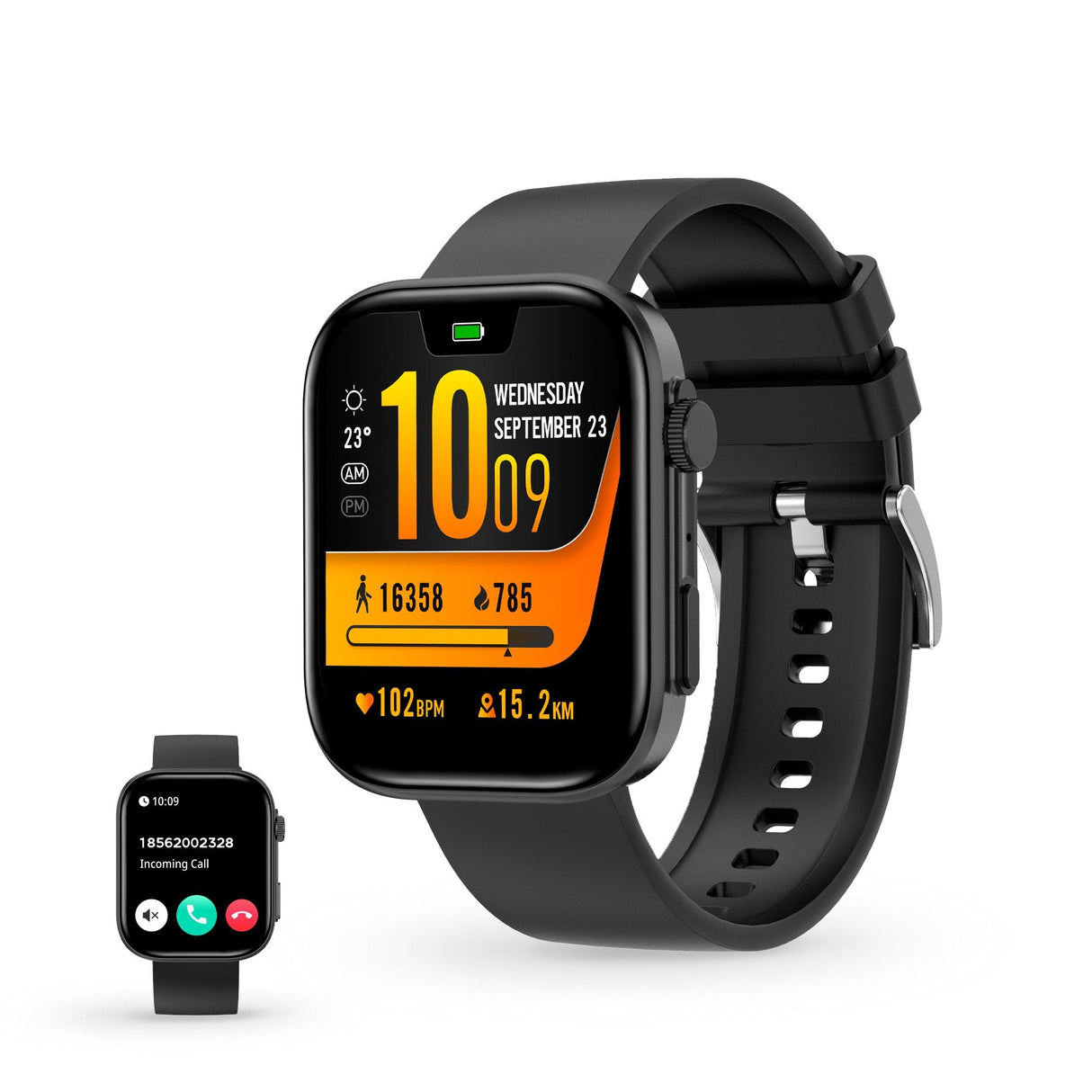 Smartwatch  Ksix Contact Lexc002 Black 2.01"