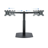 Tooq Soporte De Mesa Para 2 Monitores De 17"-27" - Regulacion De Altura Por Piston De Gas - Gestion De Cables - Peso