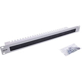 Inline® 19 Cable Entry Plate With Brush And Cable Strip, 1u, Ral 7035