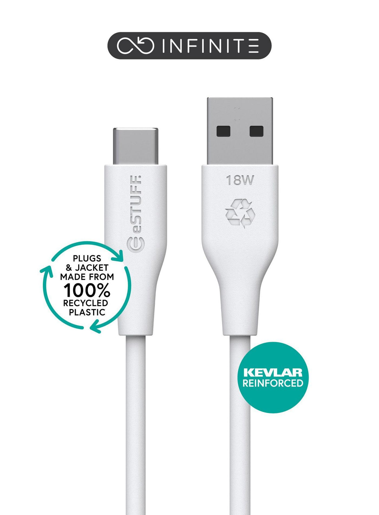EAN 5715063042311 - eSTUFF ES605270 cable USB USB 2.0 2 m USB C USB A 60 W Blanco imagen 1