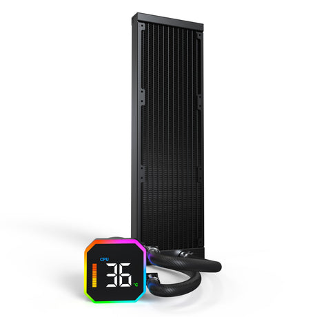 EAN 4710562746174 - Montech HyperFlow Digital 360 Procesador Sistema de refrigeración líquida todo en uno 12 cm Negro 1 pieza imagen 2