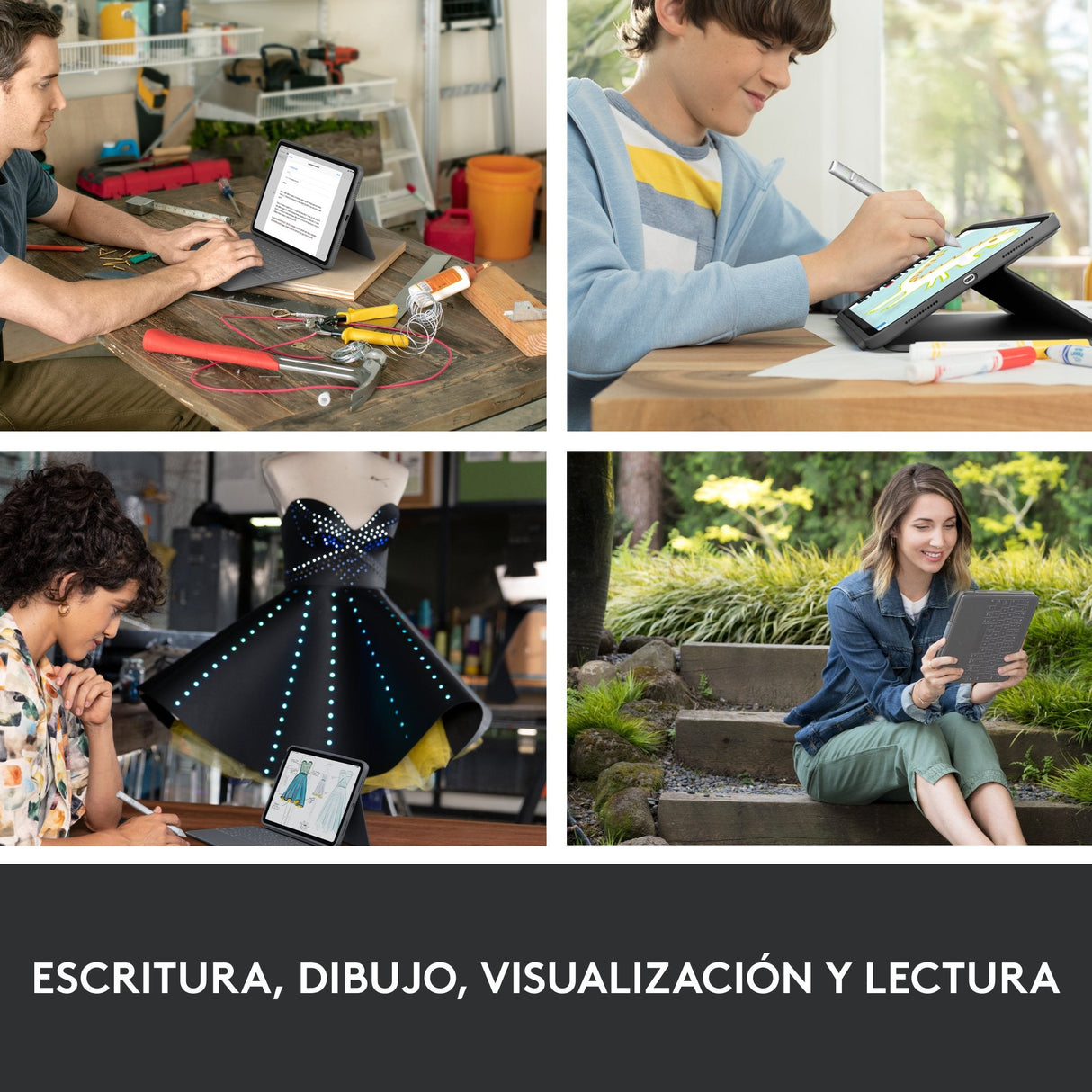 Logitech Rugged Folio Grafito Smart Connector Qwerty Español