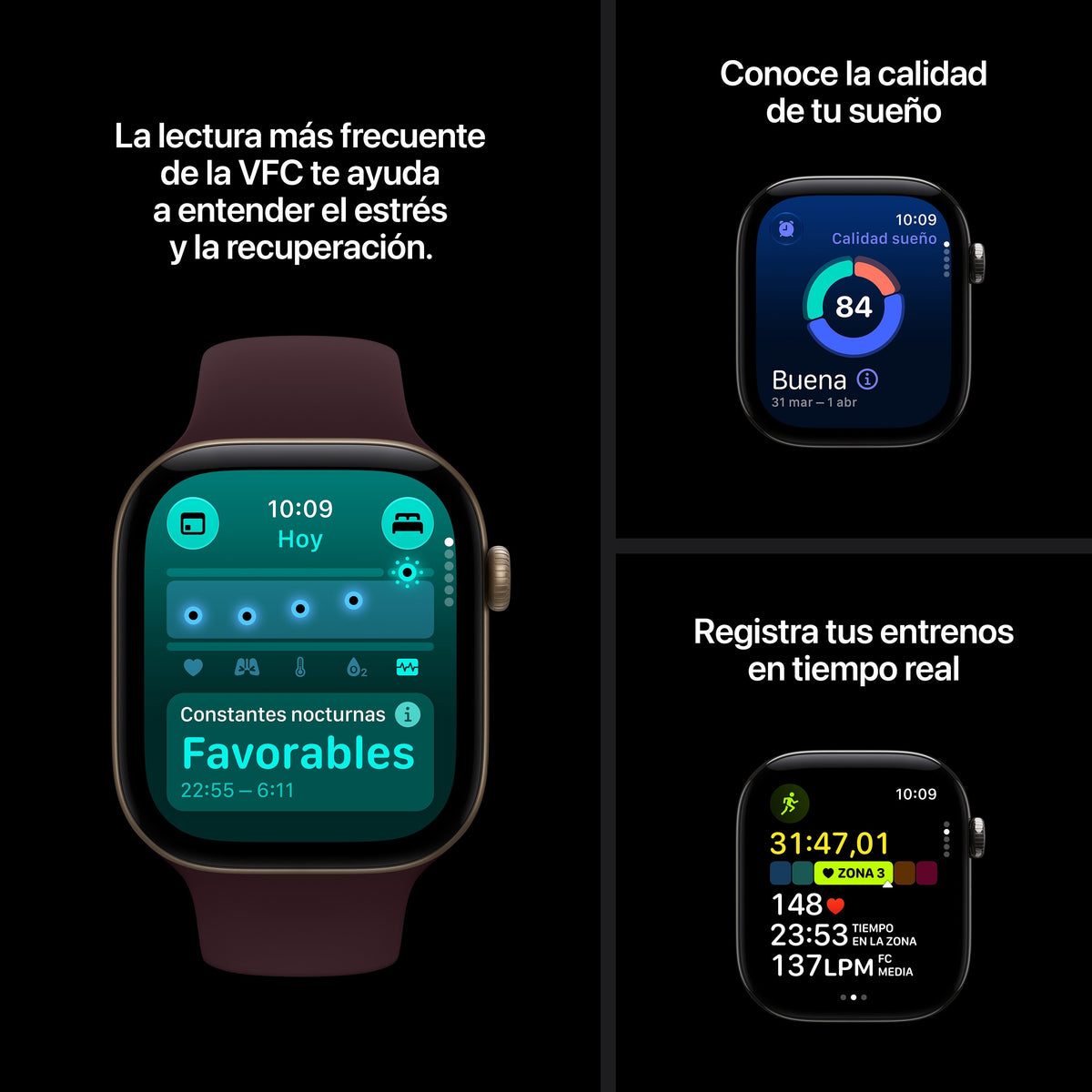 Apple Watch Series 12 Gps 46mm Negro Correa Deportiva Negra (S M)