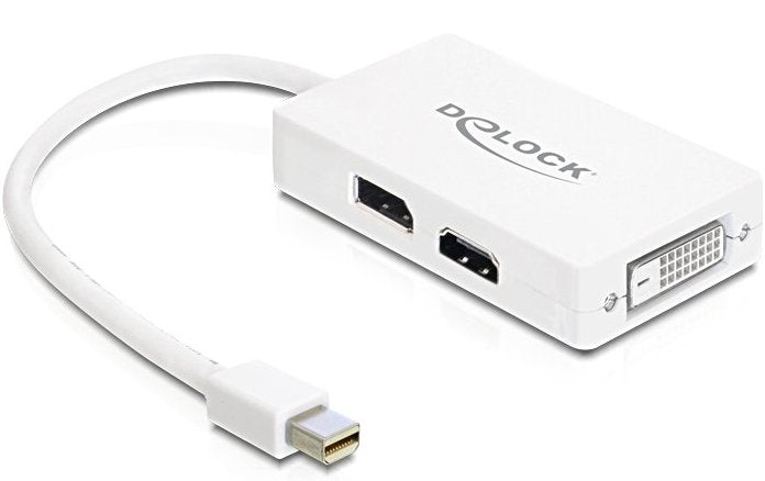 Delock Adapter Mini Displayport Male > Vga / Hdmi / Dvi Female Passive White