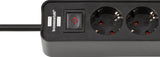 Brennenstuhl Ecolor Regleta 4 Tomas Con Interruptor & 2x Usb-C Negro 1,5m