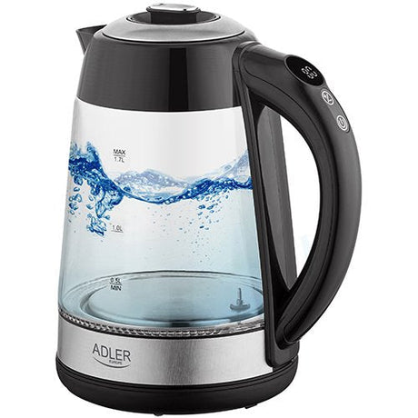 EAN 5903887804592 - Adler AD 1285 tetera eléctrica 1,7 L 2200 W Negro, Acero, Transparente imagen 1