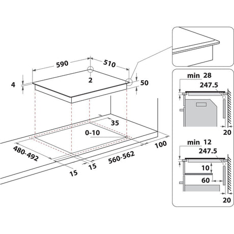 EAN 8003437602429 - Whirlpool WB B8360 NE Negro Integrado 59 cm Con placa de inducción 4 zona(s) imagen 12