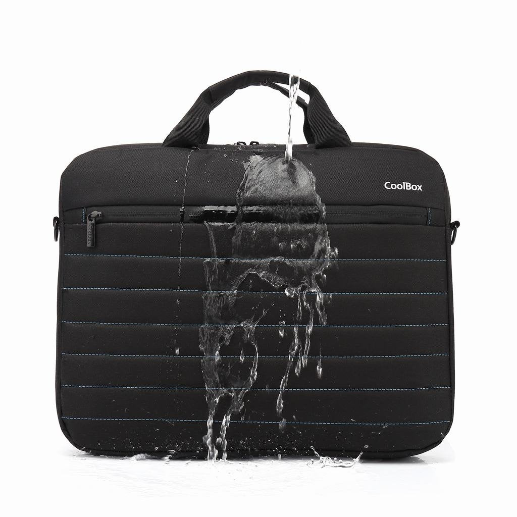 Coolbox Maletin Portatil 15.6" Negro Con Asa Y Correa, Impermeable