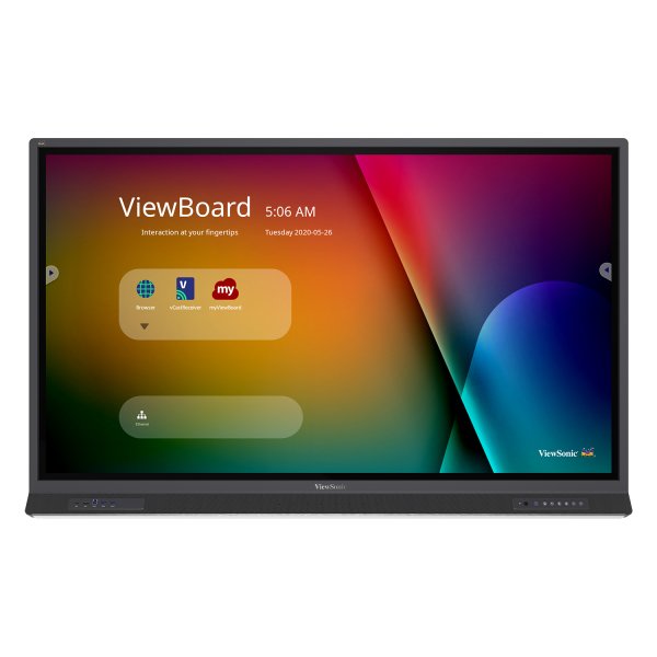 Viewsonic Ifp6552-1a Pantalla De Señalización Panel Plano Interactivo 165,1 Cm (65") 350 Cd M² 4k Ultra Hd Negro Pantalla Táctil Procesador Incorporado Android 9