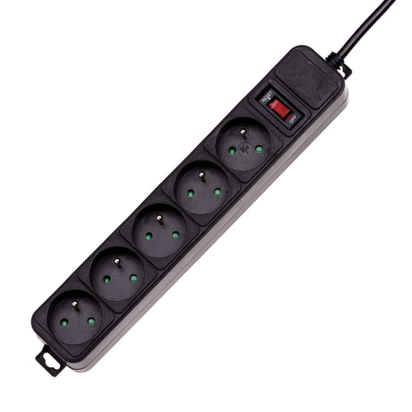 EAN 5901720130174 - Akyga AK-SP-05B limitador de tensión Negro 5 salidas AC 250 V 3 m imagen 1