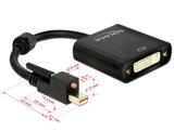 Delock Adaptador Mini Displayport 1.2 Macho Con Tornillo  Dvi Hembra 4k Activo Negro