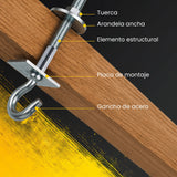 EAN 5902560366419 - Extralink EX.6419 organizador de cables Escritorio/pared Gancho de soporte para cableado Acero inoxidable imagen 10