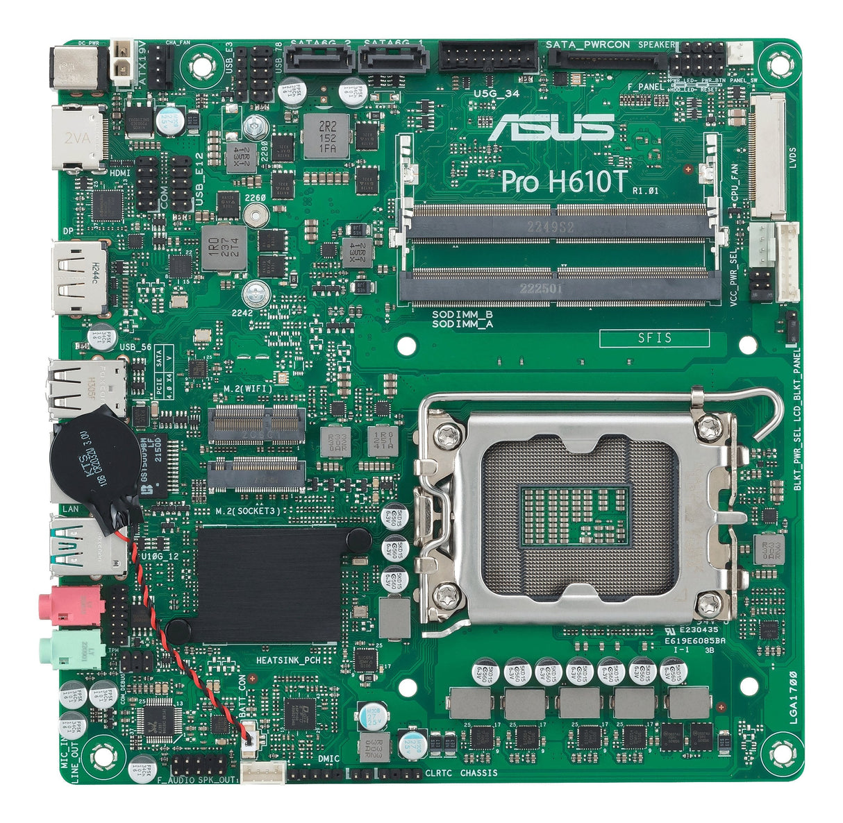 EAN 4711387304020 - ASUS PRO H610T-CSM Intel H610 LGA 1700 mini ITX imagen 2