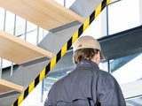 Perfil Protector De Bordes Durable E8 Amarillo Negro Autoadhesivo 1m
