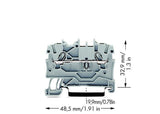 Wago 2000-1201 2-Borne De Paso Para Conductores ,1mm,Fr Aplicaciones Ex E Ii Geeignet
