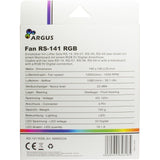 Inter-Tech Ventilador 140*140*25 Argus Rs-141 Rgb,26 Rgb-Leds Retail