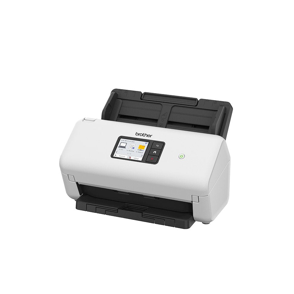 Escáner Documental Brother Ads-4500w Con Alimentador De Documentos Adf Doble Cara