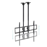 Soporte Techo Doble Mastil Pantallas 60-120" Negro