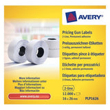 Avery Plp1626 Etiqueta Autoadhesiva Blanca Etiqueta De Precio Permanente 12000 Pieza (S)