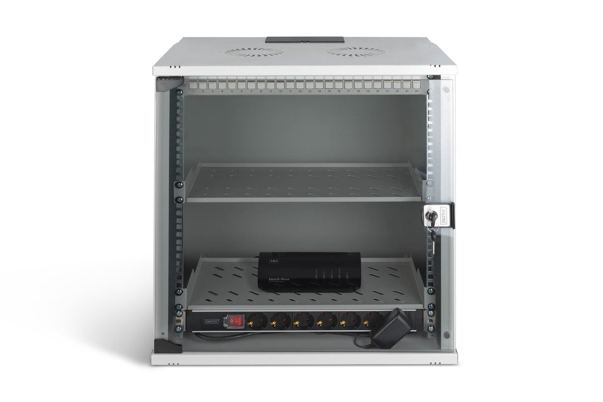 Conjunto De Red De 19", Carcasa Mural 12u Y Accesorios, Gr Versión Soho Pro, Sin Montar