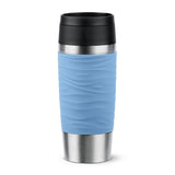 Taza Térmica Emsa Travel Mug  Waves Azul Claro/Acero Inoxidable, 0,36 Litros N2021300