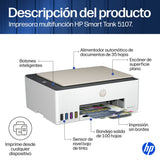 Impresora Multifunción Tinta Hp Smart Tank 5107 Smart Tank 5106 Y 5108 Color Con Depósito De Tinta Recargable Wi Fi Blanco