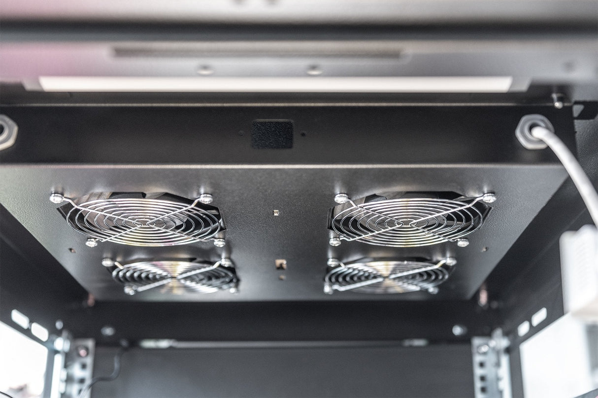 Digitus Unidad De Ventilador De Techo Para Gabinetes De Red Unique Y Gabinetes De Servidor Y De Red Dynamic Basic, Módulo De Ventilador Dn-19 Fan-4-B-N