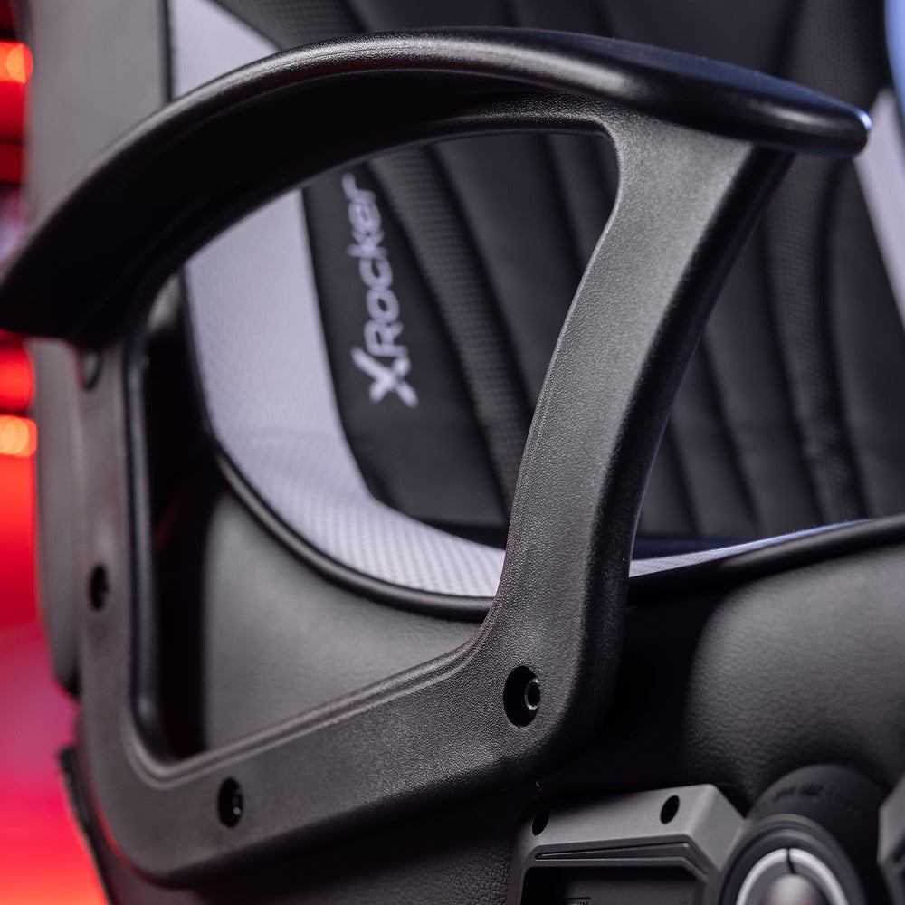 Silla Gaming  X Rocker Fury 2.1 Rgb Asiento Acolchado Negro, Blanco