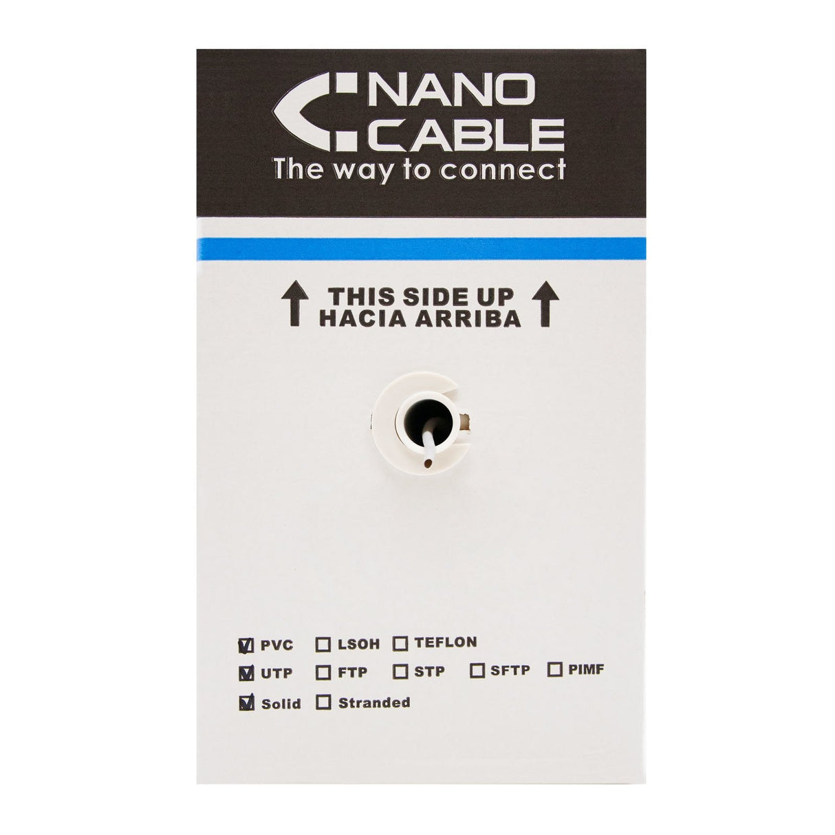 Bobina De Cable De Red Rígido Rj45 Lszh Cat 5e Utp - 305 M · Gris