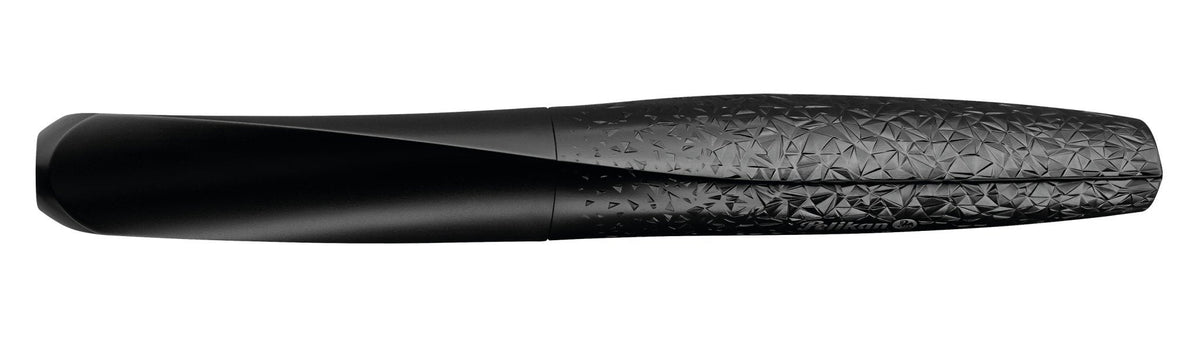 Pelikan Twist® Structure - Pluma Estilográfica Para Diestros Y Zurdos, Color Negro, Plumín M, Caja Plegable