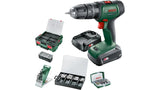 Bosch Taladro Combinado A Batería Universalimpact 18v + Systembox, Batería Li-Ion 1,5ah + 2,5ah, Maletín + 210 Accesorios, Power For All Alliance