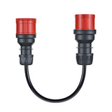 Adaptador Go-E Para Gemini Flex 11 Kw, Cee Rojo Corriente Trifásica 16a > Cee Rojo 32a (Negro, 30cm) Ch-04-32