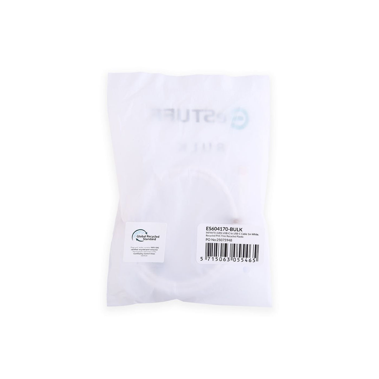 EAN 5715063055465 - eSTUFF ES604170-BULK cable USB USB 2.0 1 m USB C 60 W Blanco imagen 3