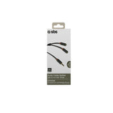 Sbs Tecablesplitter Cable De Audio 0,2 M 3,5mm 2 X 3.5mm Negro