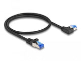 Delock 80217 Cable De Red Rj45 Cat.6a S/Ftp Recto / Acodado A La Izquierda 0,5 M Negro