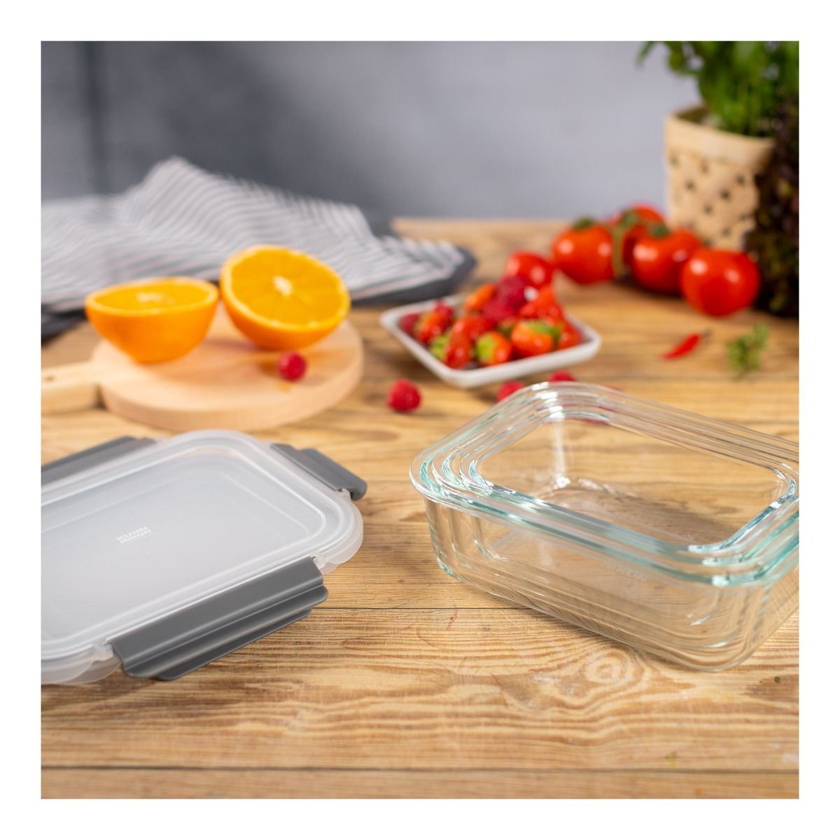 EAN 7610154240349 - KUHN RIKON 24034 recipiente de almacenar comida Rectangular Contenedor 3,21 L Gris, Transparente 3 pieza( imagen 5
