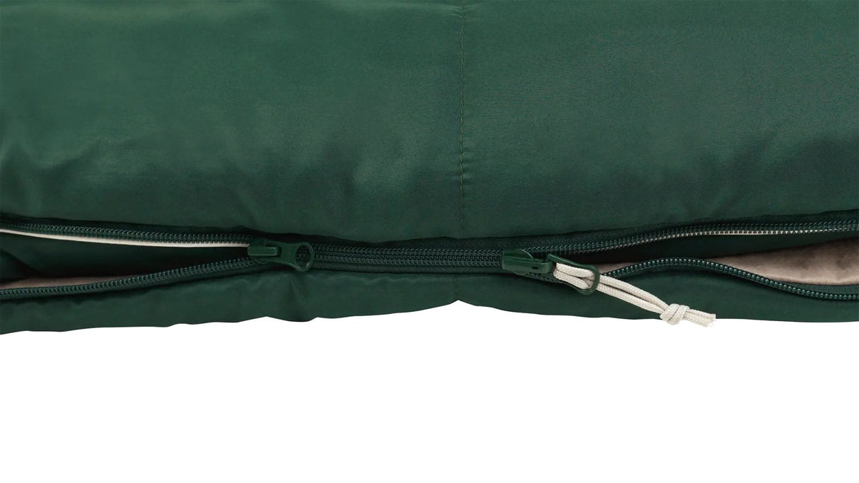 Outwell Contour Prime Sleeping Bag, Left Zipper, Green