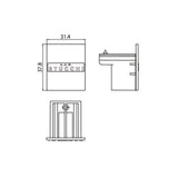 Brumberg 87132070 Endstück 3-Ph.-Stromschiene Onetrack Dali   Schaltbar Weiss