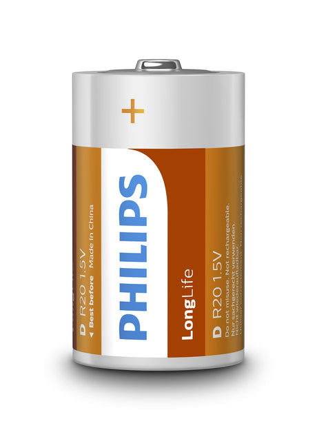 EAN 8712581549527 - Philips LongLife R20L2B/10 pila doméstica Batería de un solo uso Zinc-carbono imagen 1